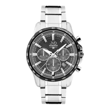Hodinky JVD Pánské sportovní stříbrné vodotěsné náramkové hodinky JVD JE1009.1 (10ATM - 100m vodotěsnost)