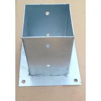 Tesařské kování Patka sloupku čtvercová 120x120mm ( s deskou )