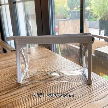 Kosmetická taška Průhledná cestovní kosmetická taštička - Šedá