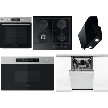 Set domácích spotřebičů WHIRLPOOL OMSK58RU1SX + WHIRLPOOL GOFL 629/NB1 + WHIRLPOOL WHVP 65F LM K + WHIRLPOOL MBNA910X + WHIRLPOOL WSIO 3O34 PFE X