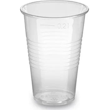 Jednorázové nádobí KELÍMEK PRŮHLEDNÝ 0,2 L,PP,PR.70MM,100KS