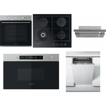 Set domácích spotřebičů WHIRLPOOL OMK38HU0X + WHIRLPOOL GOFL 629/NB1 + WHIRLPOOL AKR 749/1 IX + WHIRLPOOL MBNA910X + WHIRLPOOL WSIC 3M27 C
