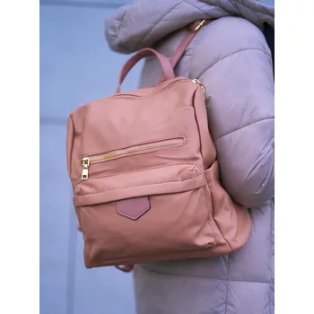 Kabelka BudesIN Starorůžový koženkový batoh Yaqu