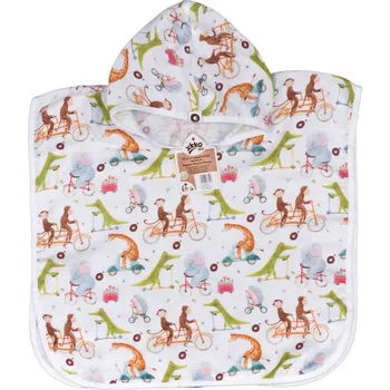 Chlapecký župan Bambusové mušelínové pončo XKKO BMB Digi - ZOO on the Road Vel.2