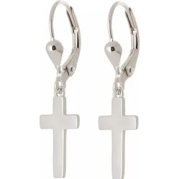 Náušnice Dámské stříbrné náušnice s křížky STNAU1645F