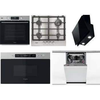 Set domácích spotřebičů WHIRLPOOL OMSK58RU1SX + WHIRLPOOL TGML 661 IX R + WHIRLPOOL WHVP 65F LM K + WHIRLPOOL MBNA910X + WHIRLPOOL WSIO 3O34 PFE X
