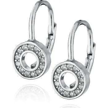 Náušnice NUBIS® Stříbrné náušnice na klapku - kolečka - NB-3925