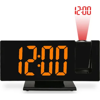 Budík JVD Digitální budík do sítě se oranžovými LED svítícími čísly s projekcí na zeď JVD SB3618.2