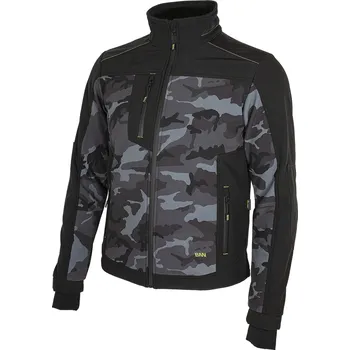 Pánské oblečení BNN CAMOS JACKET BLACK/GREY softshell.bunda maskáč - _ L