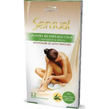 Masážní přístroj Náplasti na depilaci těla Joanna Sensual Aloe 1 balení. 12 ks.