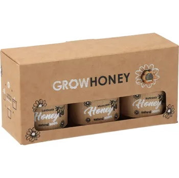 ČistéDřevo Sada medů s dřevěnou medonoskou 3x 50 g