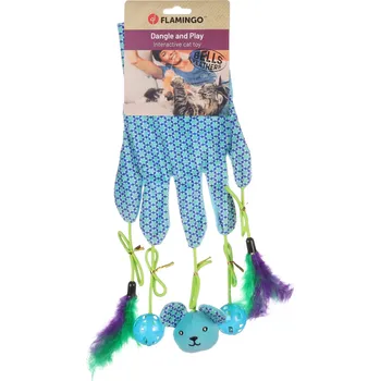 Hračka pro kočku Flamingo Marion Hračka pro kočky rukavice Modrá