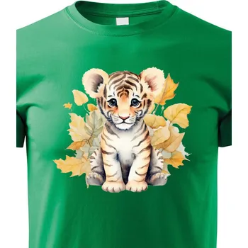 Chlapecké tričko Dětské tričko Roztomilý tygřík, Barva Zelená, Velikost 110 cm/4 roky, Canvas Dětské tričko Bezvatriko.cz 2173