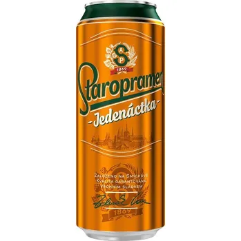 Pivo Staropramen jedenáct 0,5l - plech