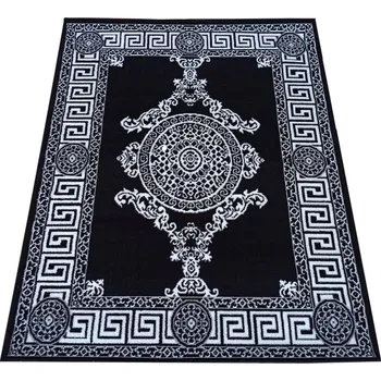 Koberec Makro Abra Moderní kusový koberec Soho 11 Klasický černý bílý Rozměr: 120x170 cm