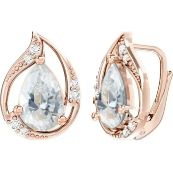 Náušnice Couple, Neotřelé náušnice Bethany, růžové zlato a zirkony, 6680376-4-0-1