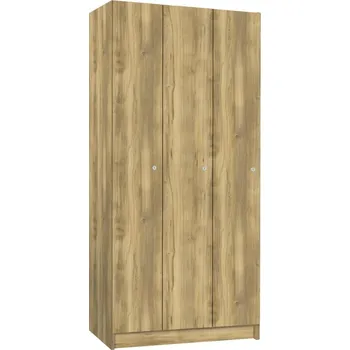 Šatní skříň TRITON šatní skříň lamino 3-dveřová T1970, dekor dub Baroque Gold + doprava zdarma