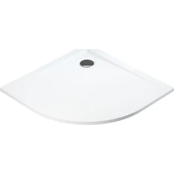 Sprchová vanička Polimat Perrito White imitace kamene čtvrtkruhová sprchová vanička, litý mramor Rozměr vaničky: 90x90cm