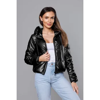 Dámská cargo bunda Krátká černá bunda pro ženy E0P077 SWEST, odstíny černé XL (42) i392_21442-53