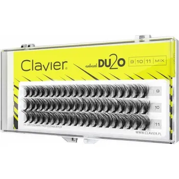 Umělé řasy Clavier CLAVIER_DU2O Double Volume MIX trsy řas 9 mm, 10 mm, 11 mm