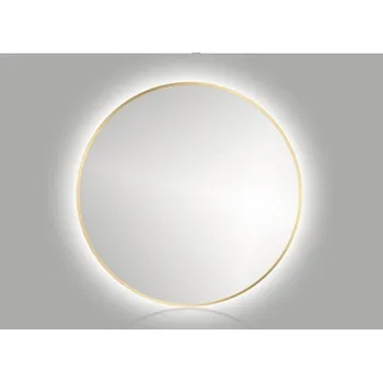 Zrcadlo Kulaté LED zrcadlo do koupelny s osvětlením Mirro Ø 80 cm zlaté