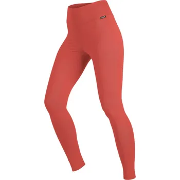 Hnědočervené hladké legíny LITEX s vysokým pasem M