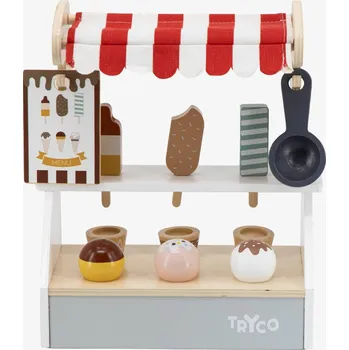 Hra na obchod Tryco Baby Dřevěný zmrzlinový stánek