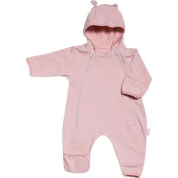 Dupačky Kombinéza/overal tepláková MKcool MK2301 pudrová 68 (Tepláková kojenecká kombinéza )