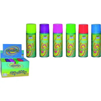 Světelný efekt Párty špagety ve spreji, 6 barev, balení 24ks