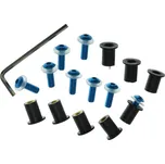 Inbusové šrouby pro plexi včetně matic M5 OXFORD (modrý elox)