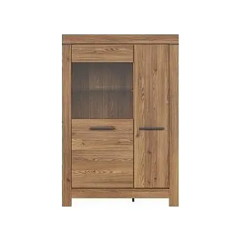 Obývací stěna Balin REG1D1W modřín sibiu zlatý + LED osvětlení