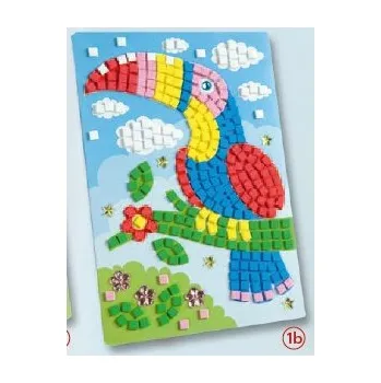 Mozaiková sada Mozaika z mechové gumy 405 dílů - papoušek