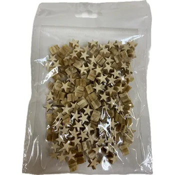 Vánoční dekorace Hvězda dřevěná natural 1 cm