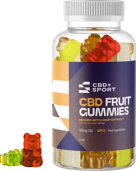 CBD CBD+ Sport CBD Fruit Gummies 900 mg 60 medvídků
