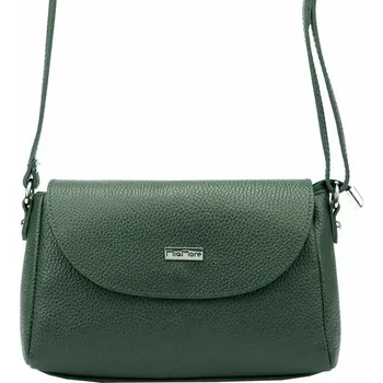 Kabelka Malá kožená tmavězelená crossbody kabelka Mia More no. 018
