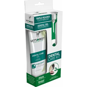 Péče o psí chrup Vet's Best Dental Care Kit Sada na čištění zubů 100 g