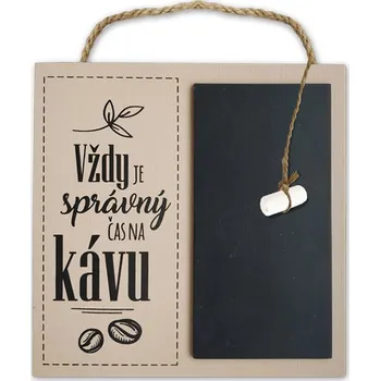 Nekupto Dekorace cedulka velká Vždy je správný čas na kávu Kafetearie