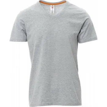 PAYPER V-NECK MELANGE pánské triko 150 šedý melír - v. XL