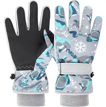 Dětské zimní rukavice Yirenxing Les šedé vel. S