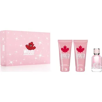 Kosmetická sada Dsquared2 Wood Pour Femme Set - EDT 50 ml + těloé mléko 100 ml + sprchový gel 100 ml Dárková sada
