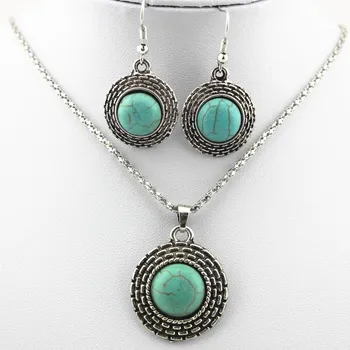 Souprava šperků Tyrkysový kámen sada šperků ---- Slunce 1