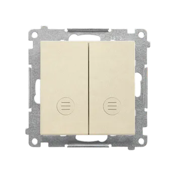 vypínač SIMON TW6/2L2.01/X/144 Přepínač střídavý 2 násobný (přístroj se 2 kryty), bez piktorgramu, s orienta