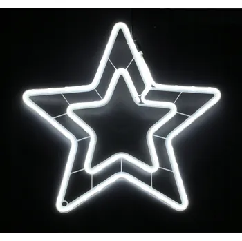 Vánoční dekorace Svítící LED hvězda 55cm Vánoční dekorace studená bílá