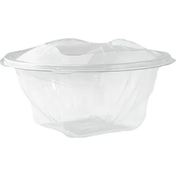 Jednorázové nádobí Think`n pack Miska na salát s integrovaným víčkem PET 500ml Ø152mm 75ks