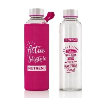 Nutrend Skleněná láhev s termoobalem 500 ml - růžová