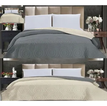 Přehoz na lůžko Oboustranný přehoz na postel Ring 220x240 (Z)