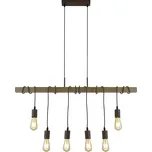 Searchlight 4876-6BR Barn závěsné svítidlo E27 6 x 60W + Sada inteligentní žárovky E14 s dálkovým ovladačem - RGB, WiZ