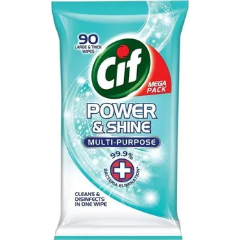 CIF Vlhčené utěrky atibacterial 99,9% POWER SHINE