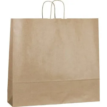 Dárková taška Hnědá papírová taška 54x14x50 cm