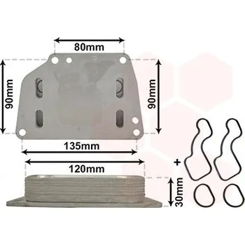 Chladič motoru Olejový chladič, motorový olej VAN WEZEL 17013705